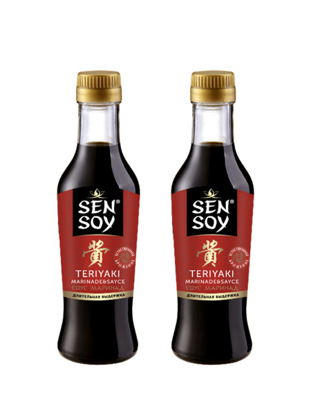 Сенсой Соевый соус ТЕРИЯКИ Sen Soy Premium стеклянная бутылка 2 штуки ...