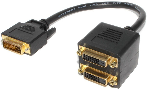 Кабель DVI, DVI-D Разветвитель DVI (сплиттер), DVI-D, на 2 монитора ...