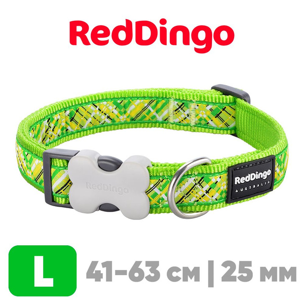 Ошейник для собак крупных пород Red Dingo, лайм - купить с доставкой по ...