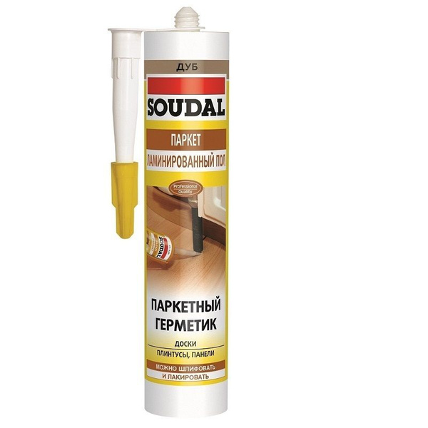 Характеристики Герметик акриловый для паркета Soudal (Дуб) ПАРКЕТ ...