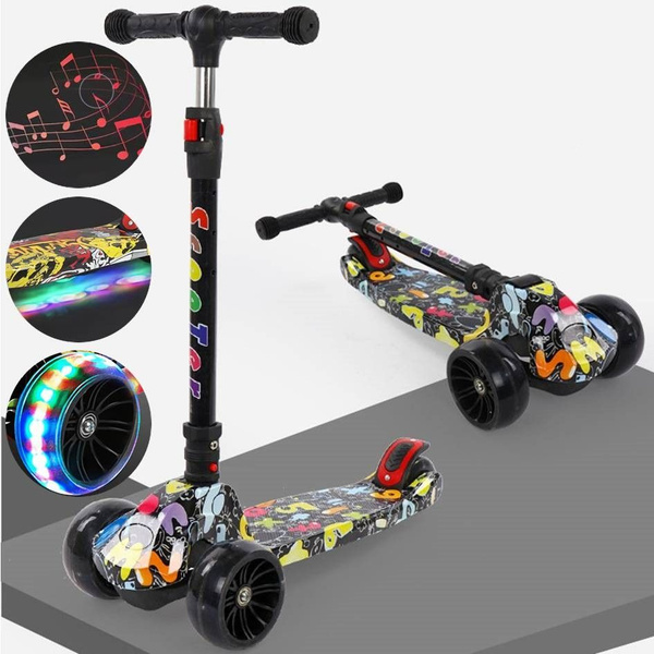 Самокат Городской Scooter Maxi Graffiti Lights 2503 складной с ...