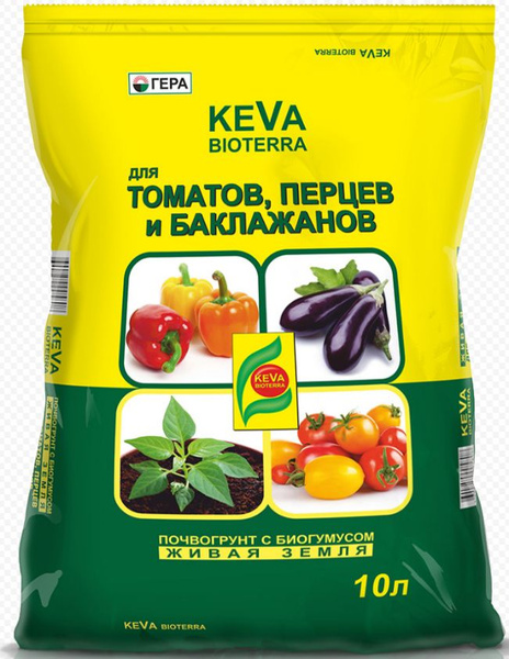 Грунт Гера "KEVA BIOTERRA", для томатов и перцев, 10 л - купить по ...