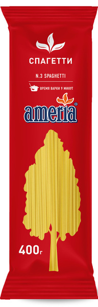 Макароны Ameria Spaghetti Cпагетти №003, 400 г - купить с доставкой по ...