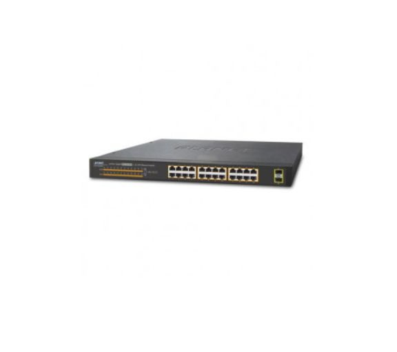 Коммутатор Planet GSW-2620HP 24 порта 10/100/1000T 802.3at PoE + 2 ...