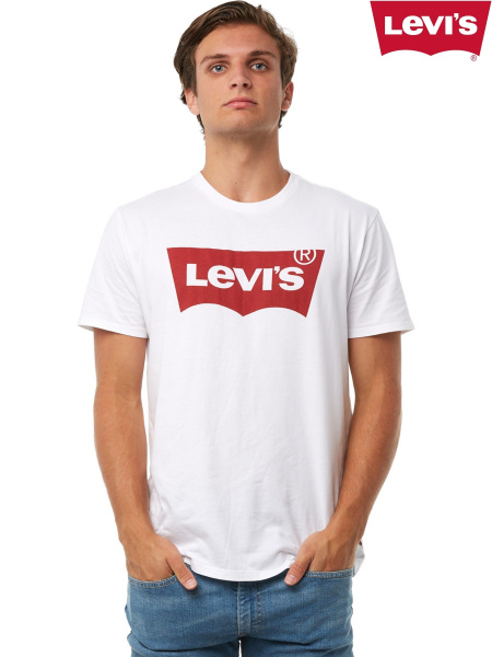 Футболка Levi's, размер 50, 52, цвет белый, 100% ХЛОПОК; - купить по ...