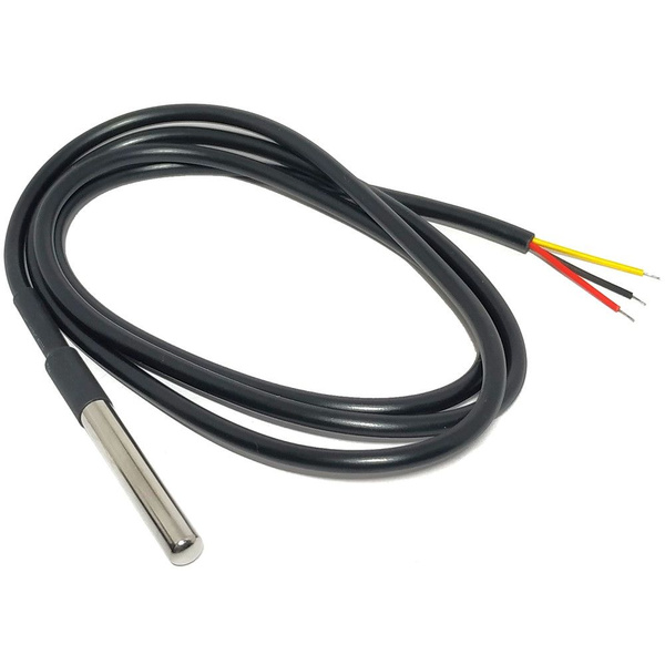 Цифровой датчик температуры DS18B20 с проводом 1м, диапазон -55..+125C ...