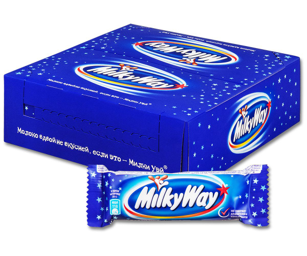 Шоколадный батончик MilkyWay (Милки вей), 26 г, 36 шт. - купить с ...