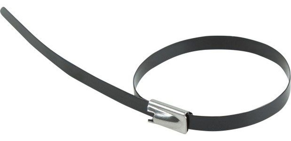 Хомут металлический для крепления кабелей. Хомут металлический для крепления кабелей. 9-200 (fortisflex) aisi 316. Хомут руббер 15мм. 6 х 200 мм 50 шт rexant.