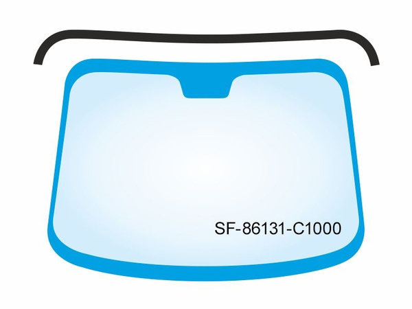 Молдинг лобового стекла (Сверху) Hyundai Sonata 04-19
