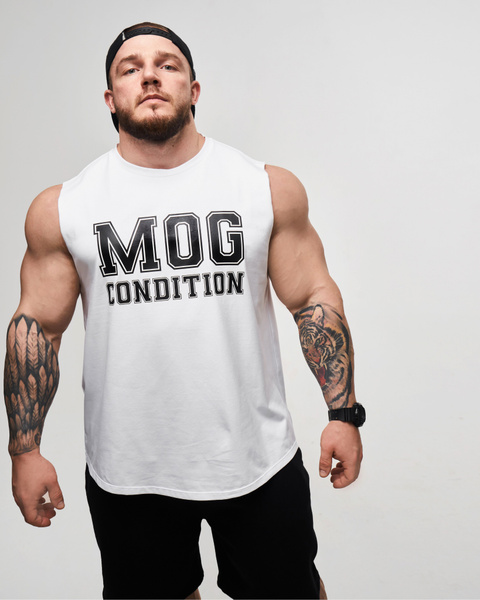 Футболка MASTER OF GAINS, размер 54, цвет белый, 95% хлопок 5% лайкры ...
