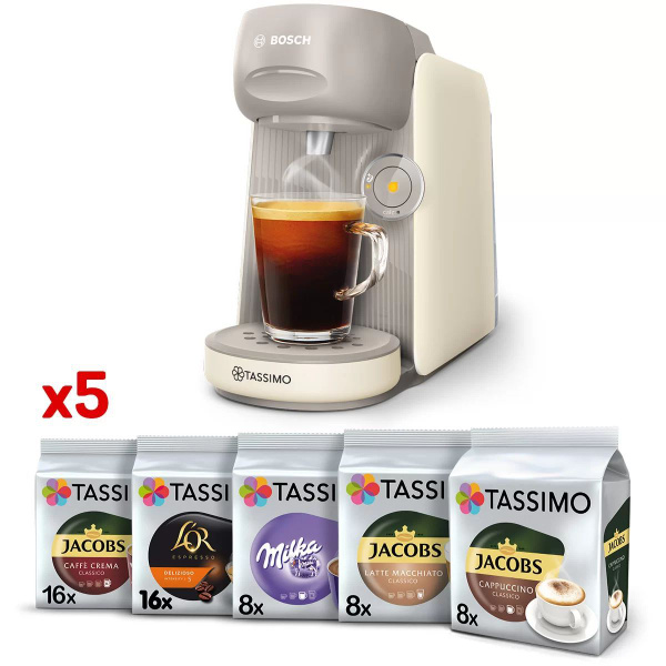 Капсульная кофемашина Tassimo BOSCH FINESSE, бежевый купить по выгодной ...