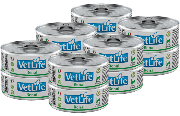 Консервы FARMINA VET LIFE FELINE RENAL для взрослых кошек при ...