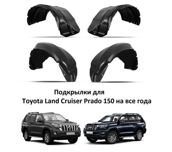 Подкрылки для Toyota Land Cruiser Prado 150 2009-2023 год TOTEM.48.68. ...