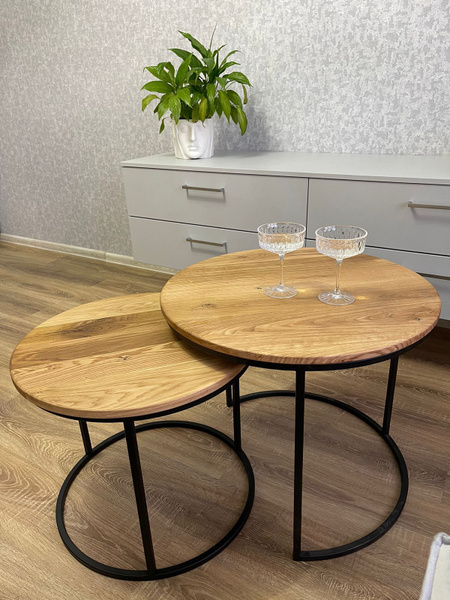 Комплект журнальных столиков Kalpa Tree Комплект 2в1 60 x 60 x 50 см ...