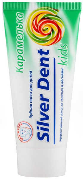 Зубная паста Silver Dent для детей Карамелька 75г х1шт - купить с ...