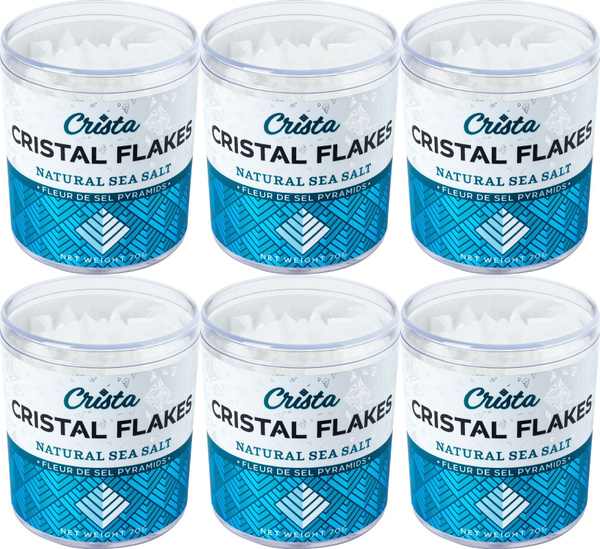 Соль морская Crista пищевая садочная натуральная пирамидки, комплект: 6 ...