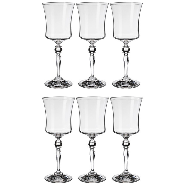 Набор бокалов Bohemia Crystal для белого вина, для красного вина, 250 ...