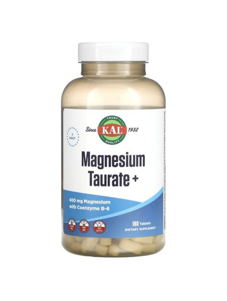 Магний таурат 400 мг., Magnesium Taurate KAL 180 таблеток - купить с ...