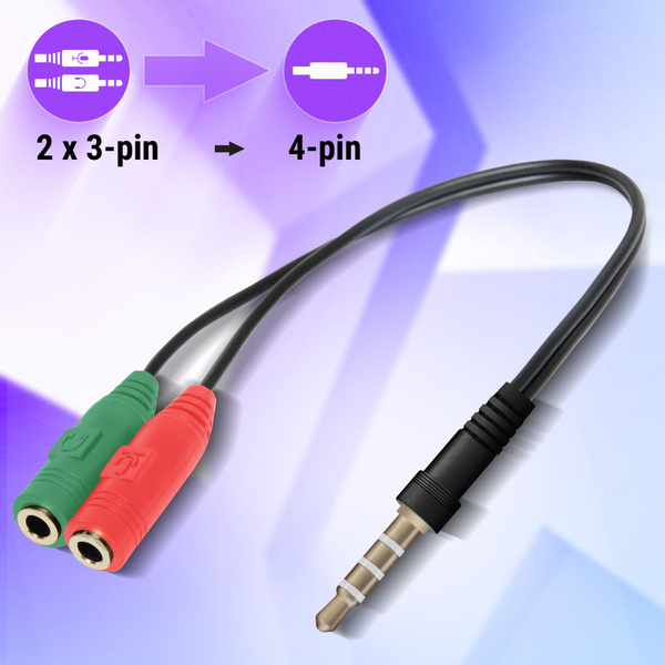 Разветвитель для наушников и микрофона jack 3,5mm / переходник для ...