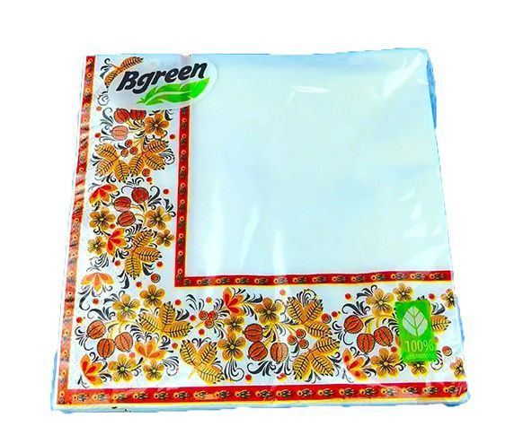 Bulgaree Green Салфетки бумажные "Русские Узоры", 33х33см, 3сл., 20шт ...