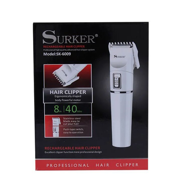 Машинка для стрижки SURKER SK-6009, белый - купить по выгодным ценам в ...