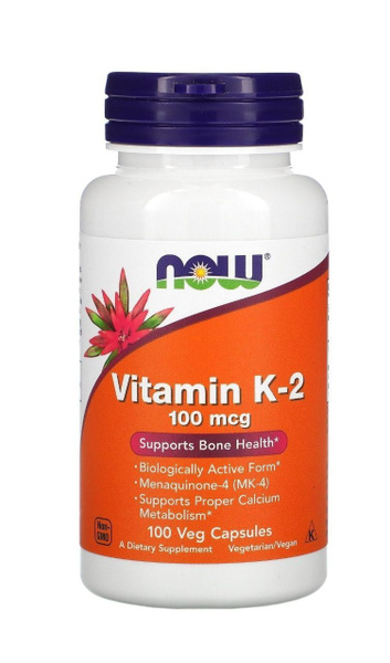 Now Vitamin K-2 100 mcg, Витамин К2 - 100 растительных капсул - купить ...