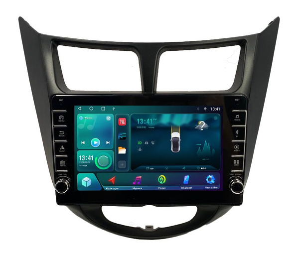 Магнитола MEDIABASS Hyundai Solaris черный 1/1 рест 2011-2017, Android ...