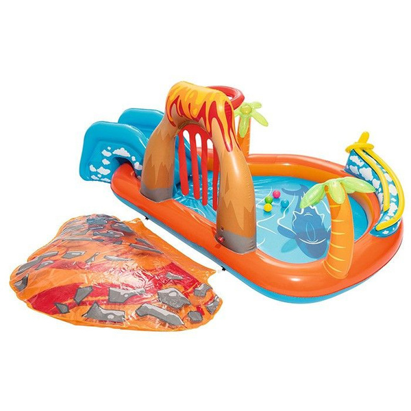 Игровой центр с бассейном, Bestway Lava Lagoon, 265х265х104 см "Вулкан ...