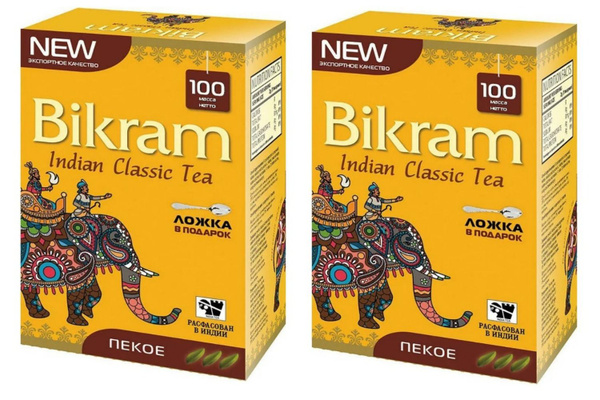 Чай Bikram черный индийский PEKOE 100 грамм +чайная ложка в подарок - 2 ...