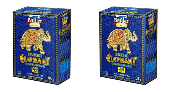 Battler Чай черный Супер слон, листовой, 100 г, 2 уп - купить с ...