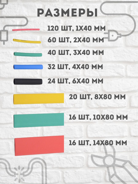 Термоусадка для проводов - купить с доставкой по выгодным ценам в ...