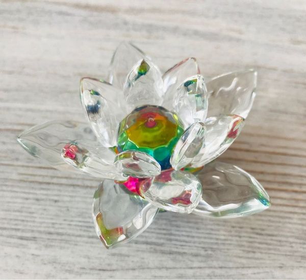 Лотос 7 см, хрусталь, 3 ряда лепестков - купить Сувенир по выгодной ...