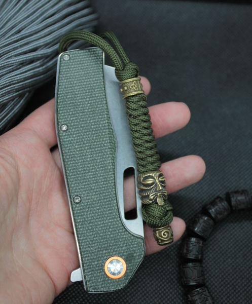 Темляк для ножа из паракорда с бусиной "Тотем Майя" - купить с ...