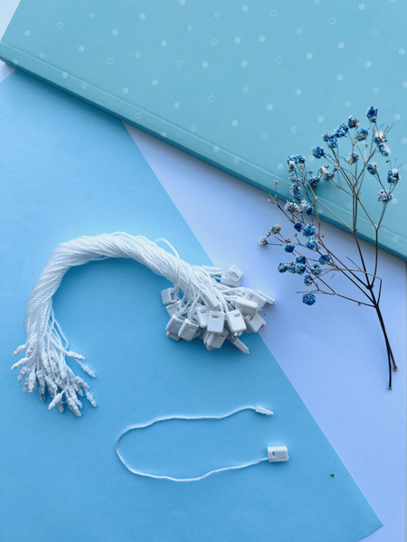 Микропломба для этикеток, биркодержатель веревочный с пластиковой ...