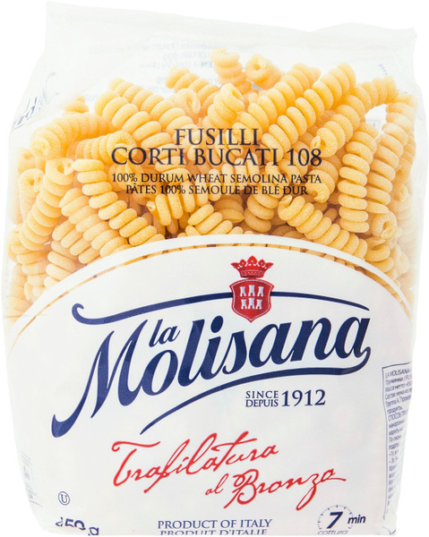 Макароны La Molisana Fusilli Corti Bucati №108 450г - купить с ...