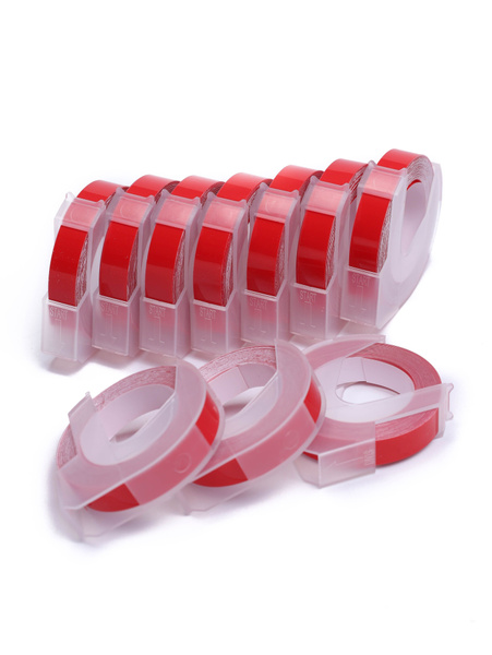 Лента 10шт Dymo красная 3D тиснение этикетки для 9mm маркировки Dymo ...