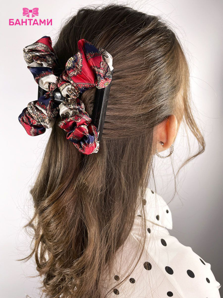 Женская атласная заколка-гребень для волос зажим на голову монтара ...