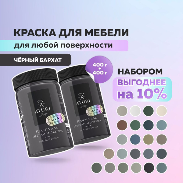  Aturi Design Набор для мебели меловая, без запаха, матовая .