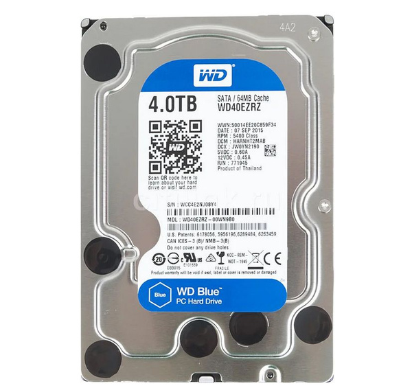 3.5" 4 ТБ Жесткий диск WD Blue (WD40EZRZ) HDD 4 ТБ Внутренний жесткий ...