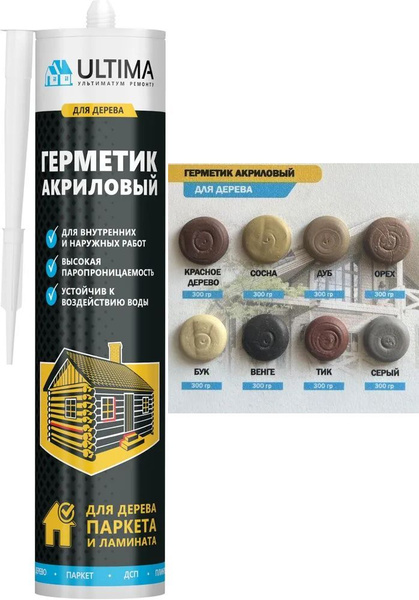 Акриловый Герметик ULTIMA, Для ламината, темно-коричневый - купить по ...