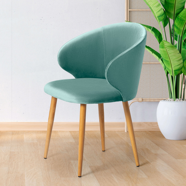 Стул Йорк мятный велюр кухонный мягкий со спинкой для дома, для кухни ...