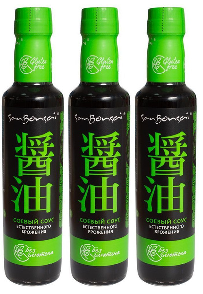 Соевый соус SanBonsai без глютена, 3 шт по 250 мл купить на OZON по ...