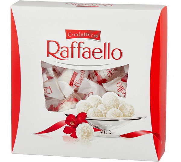 Конфеты в коробке Raffaello миндаль и кокос, 240 г - купить с доставкой ...