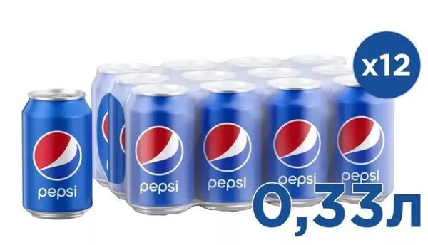 Напиток газированный Pepsi (Пепси) 0.33 л х 12 банки (Афган) - купить с ...