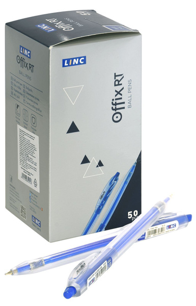 Linc OFFIX RT Ручка шариковая автоматическая синяя, 50 штук - купить с ...