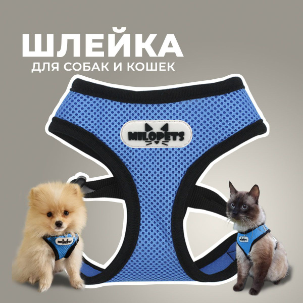 Шлейка для собак мелких пород и кошек анатомическая MiloPets, с ...