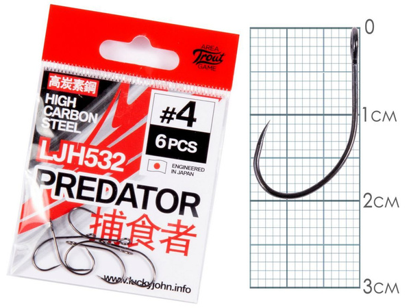 Крючки Lucky John PREDATOR сер. LJH532 разм.004 6шт. купить на OZON по ...