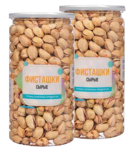 Фисташки сырые 900гр (2 банки по 450гр), Страна Полезных Продуктов ...