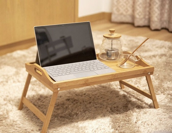 Поднос-столик для завтрака, деревянный, складной, подставка для ...