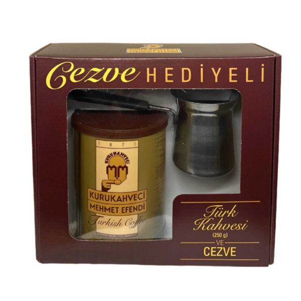 Кофе молотый Kurukahveci Mehmet Efendi Набор с туркой купить на OZON по ...